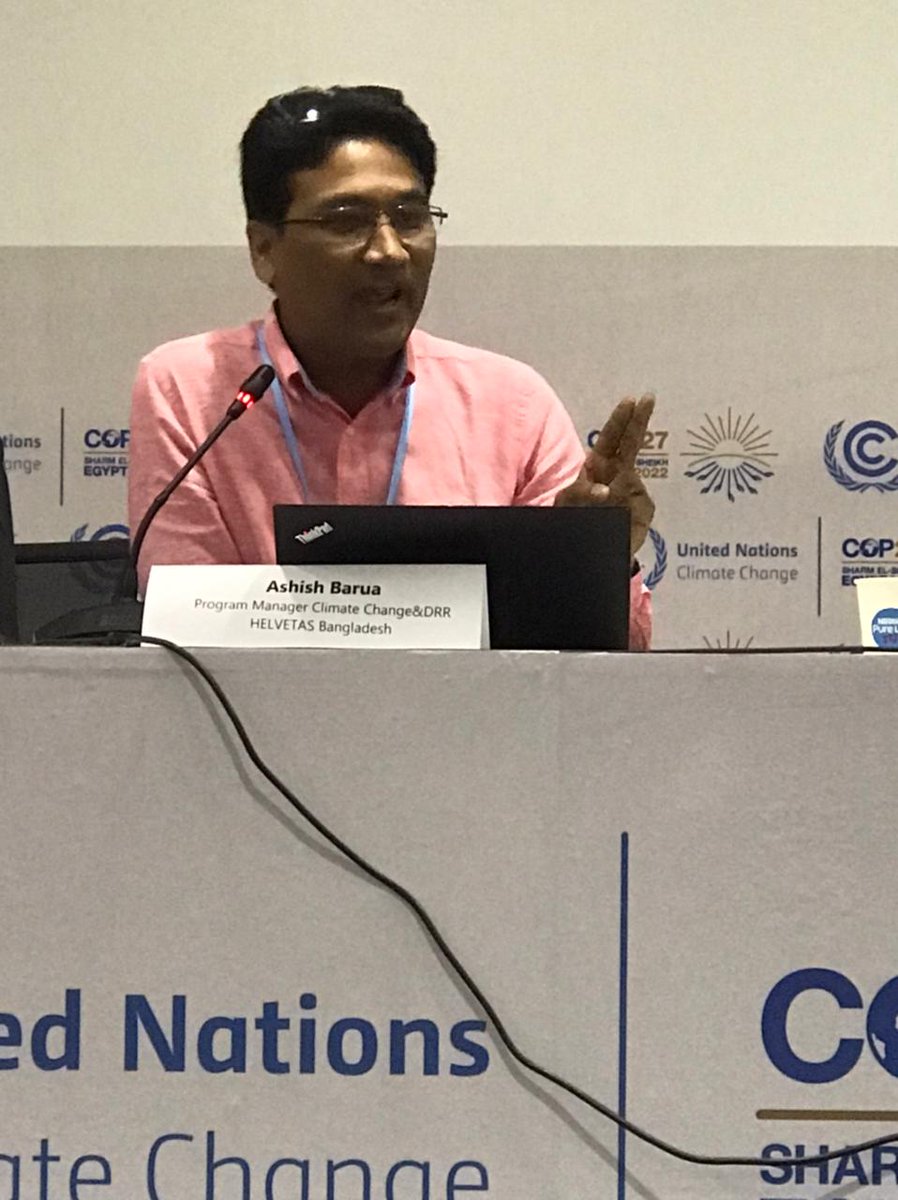 Ashishbangla's tweet photo. #COP27 #sideevent #Ecuador #Helvetas Need agility to reach most affected people in the context of intense and frequent slow and rapid onset climate extremes - all aspects of financial, institutional and technical approaches. https://t.co/CGMZ3hw0bt