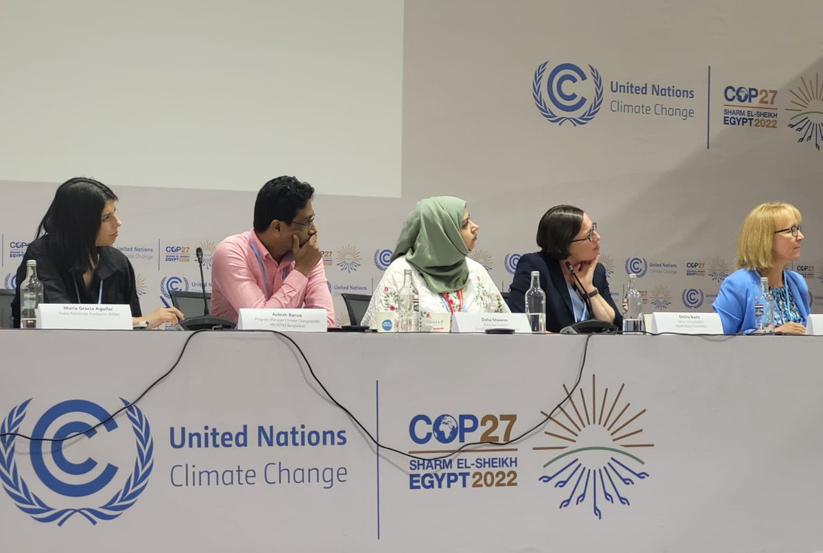 Ashishbangla's tweet photo. #COP27 #sideevent #Ecuador #Helvetas Need agility to reach most affected people in the context of intense and frequent slow and rapid onset climate extremes - all aspects of financial, institutional and technical approaches. https://t.co/CGMZ3hw0bt