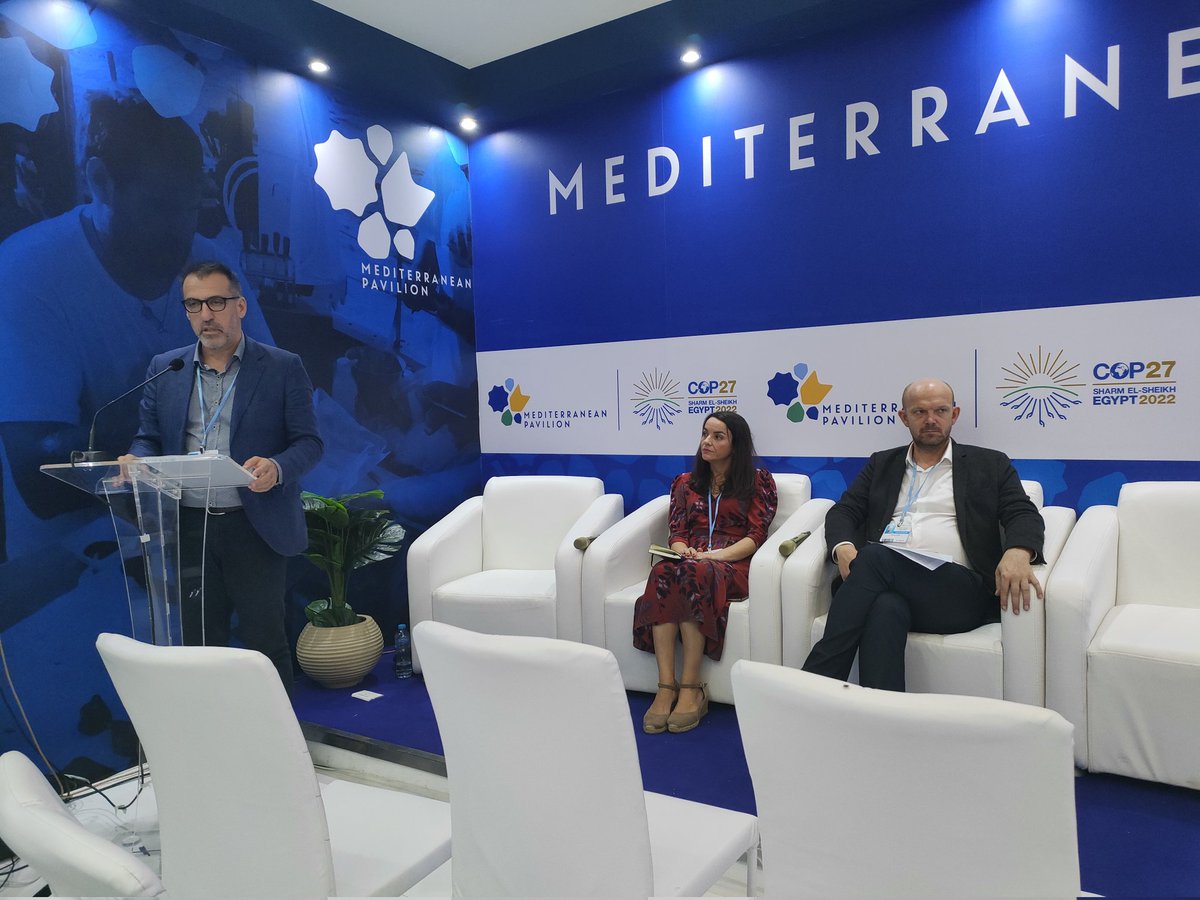 #COP27 #MediterraneanPavilion 

🧭🧳Insightful discussions by <a href="/InterregEuroMED/">Interreg Euro-MED Programme</a> @MEDCommTour thematic community on concrete solutions deployed by Mediterranean destinations to 🌱decarbonize the #tourism industry
