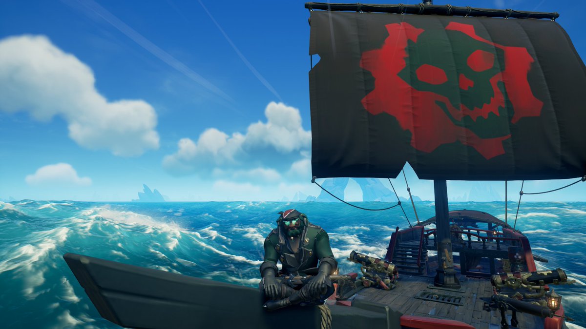 grythiak's tweet photo. I finally got back on the seas for a bit and was able to do the new adventure in Sea of Thieves. I did both sides for the commendations, but I did one side a few extra times to help Flameheart. #TeamFlameheart #SeaOfThieves https://t.co/6BNMrVOQAc