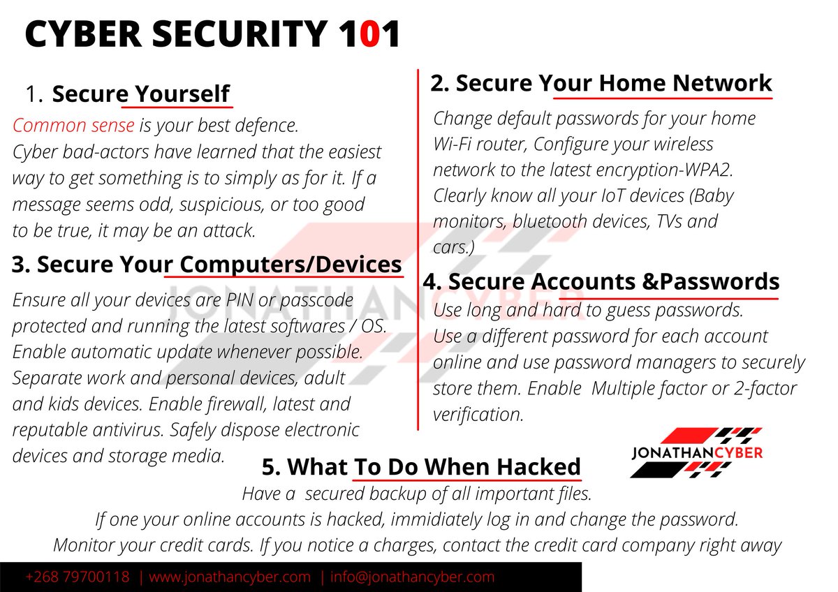 JonathanCyberSD's tweet photo. CYBERSECURITY 101 https://t.co/rQ9VHhZG4M