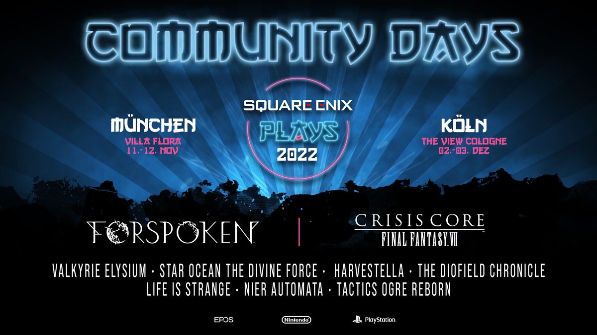 Wir öffnen jetzt die Tore der VILLA FLORA, Hansastraße 44, München für euch: Die #SEPlays2022 Community Days gehen in die zweite Runde. Kommt vorbei, kostenlos &amp; ohne Anmeldung! sqex.link/ab4dfd