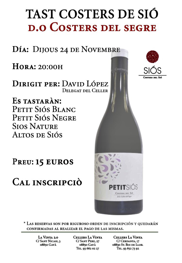 Nou tats de vins, aquest cop al nou espai #LaVinya2.0