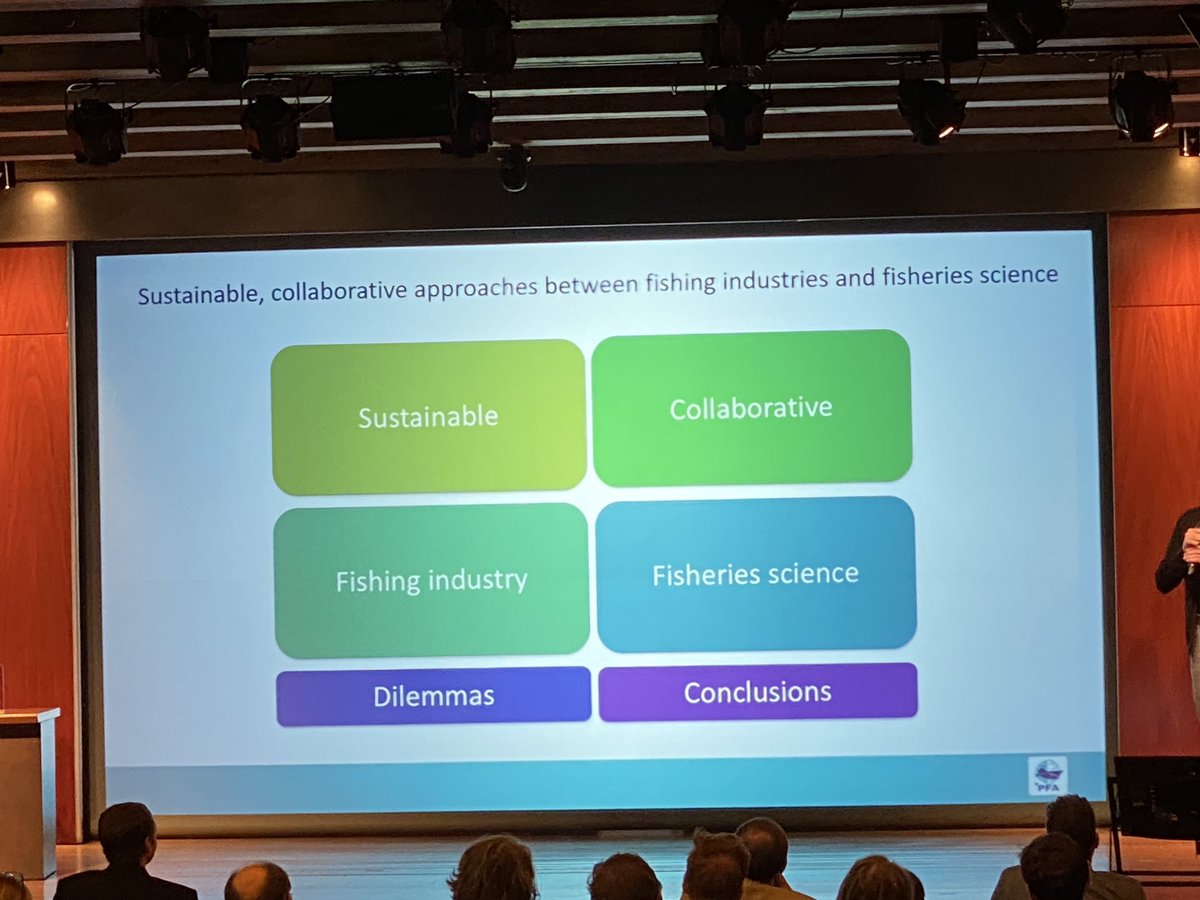 BarbieriSue's tweet photo. Brilliant talk by Martin Pastoors on industry collaborations….it is about people and building trust (Martin clearly knows how to do this as he on-the-fly addressed only key boxes the audience asked for so we could get to coffee on time!. #spfsymposium2 ⁦@ICES_ASC⁩ https://t.co/djWP4sOwp5