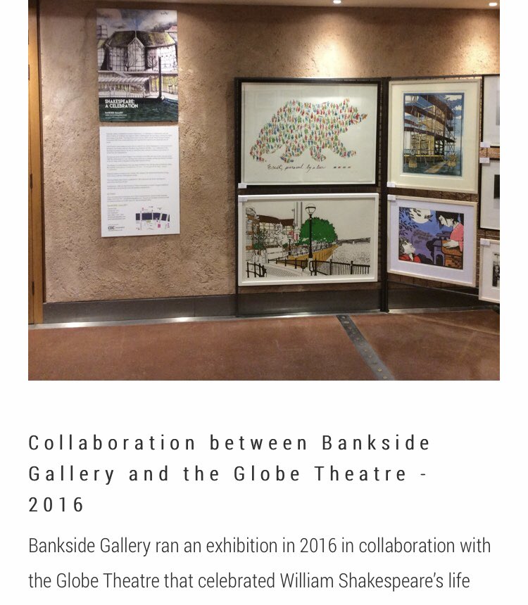frankkiely's tweet image. Happy Birthday @BanksideGallery 42 Today 🎉🎈🎂Many fabulous memories. I enjoyed your nostalgic write up on your website &amp;amp; thanks for including my The Globe picture on show in Underglobe exhibition @The_Globe … can’t wait to see what the future holds for #BanksideGallery