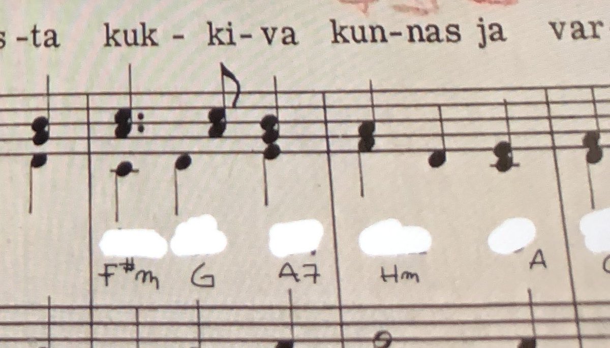 matrauh's tweet photo. Peruskauraa, transponointihommia… tämä menisi itsellä orkkiksestakin ( Dm), mut hautajaisten yhteislauluna hyvä ottaa alaspäin ( Hm). Sen verran sointuja et en viitsi luottaa primavistataitoihin. #niinkaunisonmaa #musahommat #hautajaiset #forscore #oikeapiano https://t.co/jKQ3QMmuyK