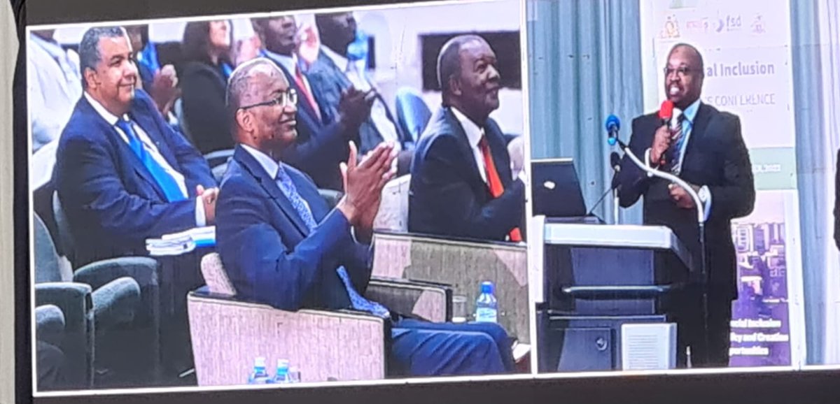 KNBStats's tweet photo. And the winner is...
Congratulations are in order for Dickson Wandeda, PhD and Kefa Simiyu awarded a cheque of  USD 1000 by Prof.Njuguna Ndung'u, CBS, CS National Treasury during Day4 of #FinanciaIinclusionConference @KSMSKenya #FinAccess @FSDKe @CBKKenya https://t.co/jkLYWhPn0z
