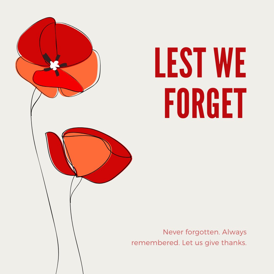 Today we dedicate our 2 minutes of silence to honour those who have paid the ultimate sacrifice in the service of our country. 

We will remember them. #RemembranceDay