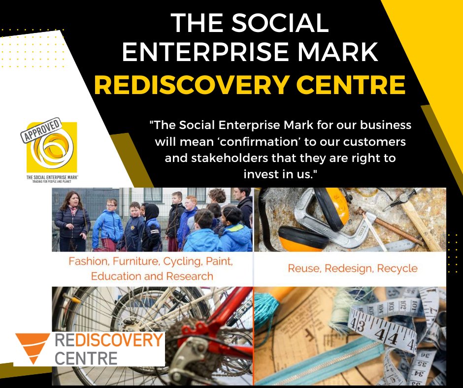 SocialimpactIRE's tweet image. 🌟SOCIAL ENTERPRISE MARK awardee:
.
The Rediscovery Centre is the National Centre for the Circular Economy in Ireland. A creative movement connecting people, ideas and resources to support greener low carbon living.
.
eventbrite.ie/e/social-enter…

#semark #socialimpact