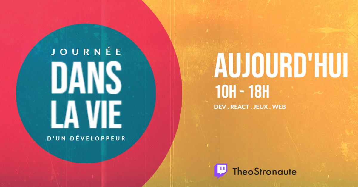 TheoLOFF's tweet photo. Aujourd'hui un live "dans la vie d'un #developer", au programme du #discord, du #jeuxvideo, et le début d'un cms #opensource. Début sur #twitch à 10h !
Toujours ici => https://t.co/eEmjEXMRSt https://t.co/2zOVYWG4Aq