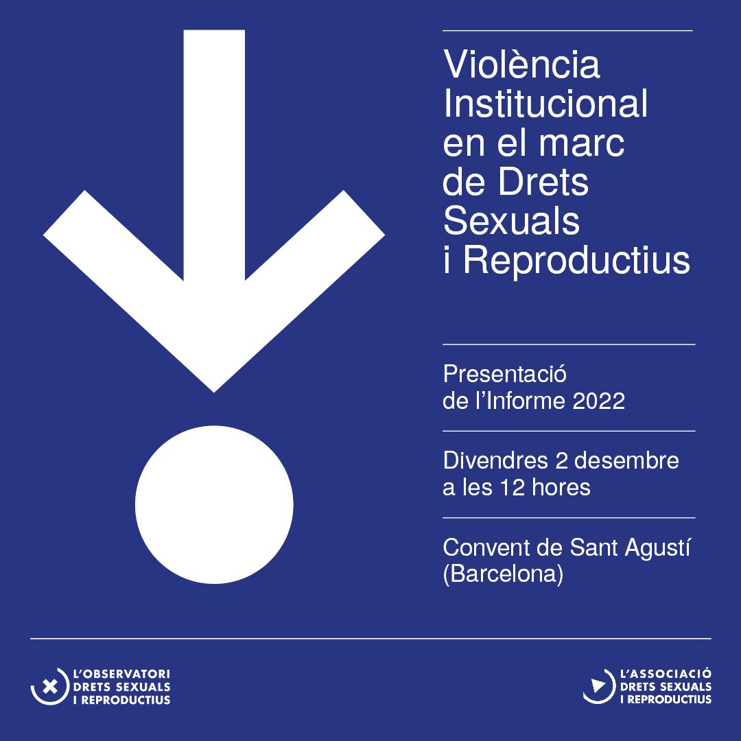 🎯 La llei de violència masclista catalana, des del 2020, inclou les violències institucionals. I això suposa un canvi de paradigma.

2 de desembre al <a href="/ConventAgusti/">ConventSantAgustí</a> presentació de l'Informe 2022: Violència Institucional i Drets Sexuals i Reproductius.

➖ bit.ly/InformeDSIR2022