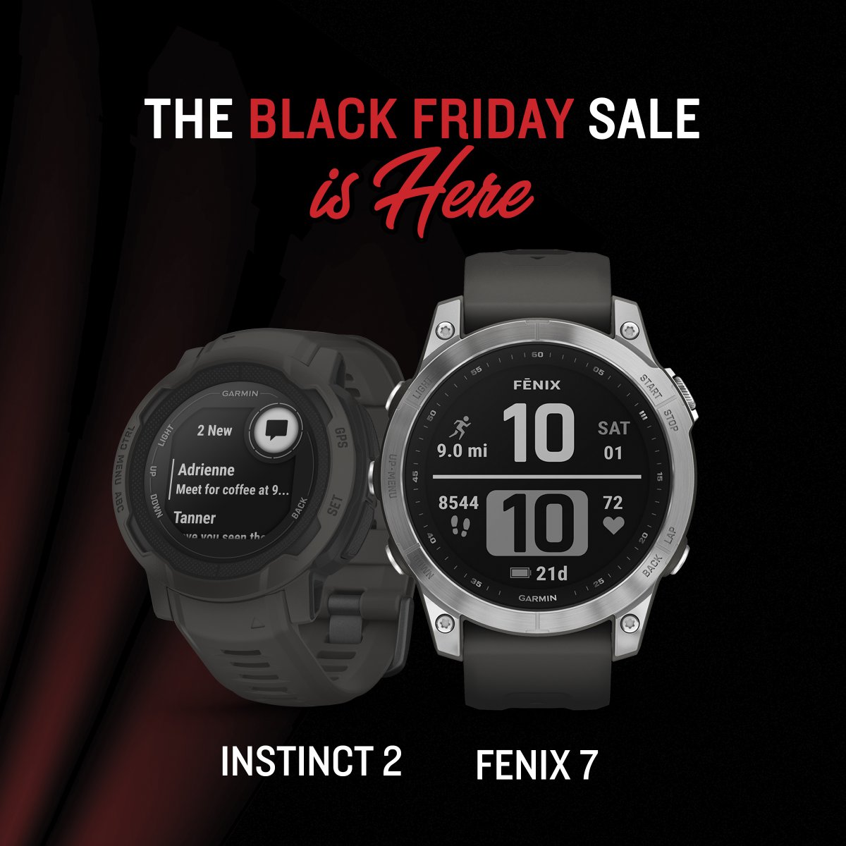 Garmin_India's tweet photo. The long-awaited Black Friday sale is finally here. Now enjoy up to 24% off on our best-selling products
Offer valid from 11th Nov to 30th Nov.
Click to know more:
Fenix 7 - https://t.co/UJRDCIP14w
Instinct 2 - https://t.co/WpyrTJ2WN0
#BlackFridaySale #GamrinSale #GarminIn https://t.co/9tfVwmlTQ2