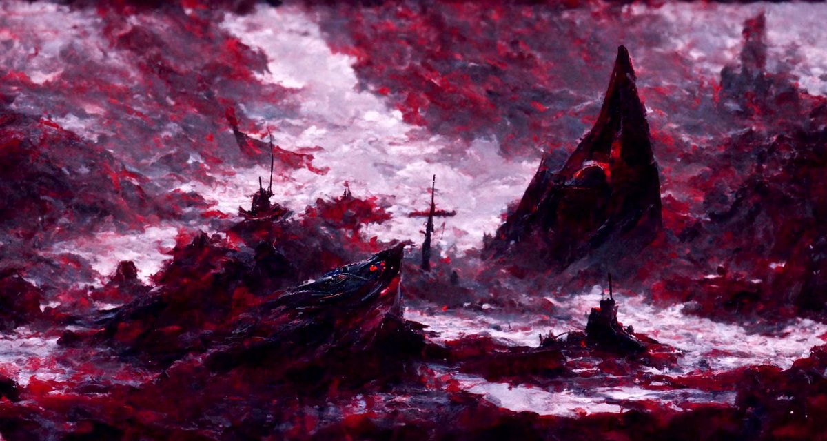GobrelArt's tweet photo. @BirdieNFT1 Sea of Wrath: The Aftermath

Lost on the Sea of Wrath, turned red by the blood, lies the wreckage of the battleship once belonged to the mad king. https://t.co/VzgWKV1Aop