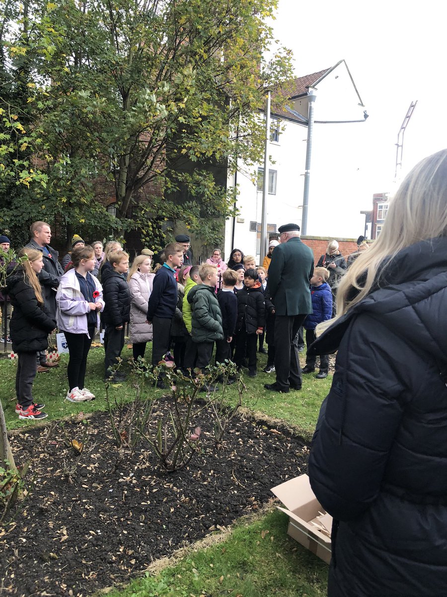 Today we remember. 
Yesterday our school council visited Stockton’s Garden of Remembrance, it was a wonderful event that we were very honoured to attend. Our school council laid poppy crosses on behalf of their class.