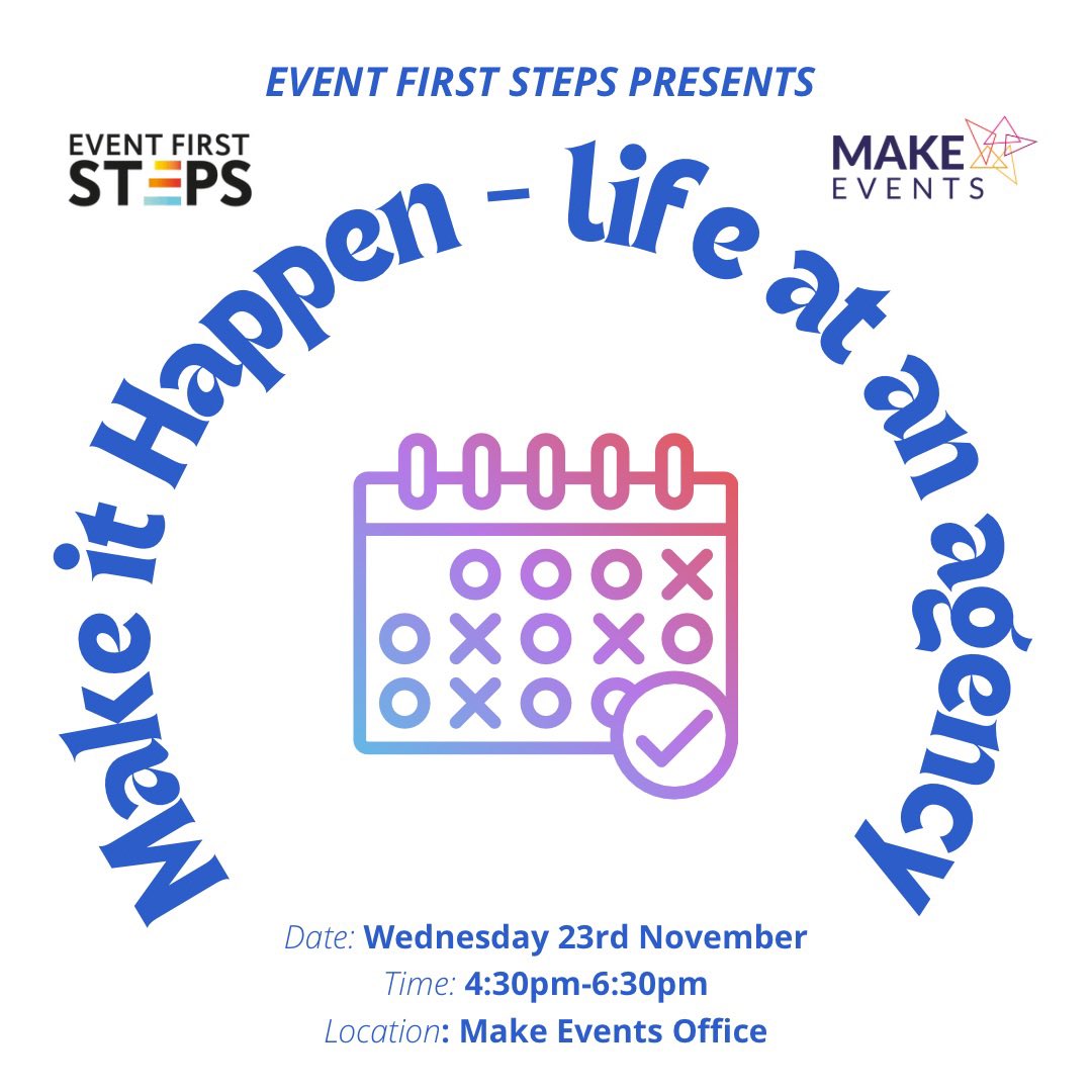 EventFirstSteps's tweet image. We’ve got an exciting panel event happening later this month on Wednesday 23rd November - looking at what it is like working for a creative events agency! Click the link in our bio to reserve your spot - spaces are limited #eventprofs #eventstudents