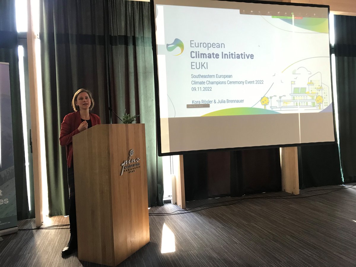 EUKI_Climate's tweet photo. Southeast 🇪🇺’s first Climate Champions Award in Sarajevo 🇧🇦

Out of 40 submitted projects in their best practice competition, #EUKI project @BridgesClimate selected 5 winners &amp; 2 special awards. Congratulation to all champion projects!

Read who they are: https://t.co/oa3UJggiRx https://t.co/UIrc7nIpap