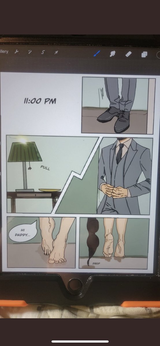 SirStrain's tweet photo. My female sub has created some artwork inspired by our interactions.

Such an honour for her to be able to immortalise me in this way, and an excellent way for her to continue to be useful. These are her first efforts and I think they’re rather good. https://t.co/kcmit6M9so