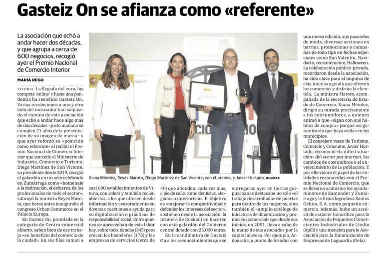 ¡Felices de haber recibido ayer el #PremioComercioInterior2022! Eskerrik asko a quienes nos acompañáis siempre!

#VitoriaGasteiz #GasteizOn