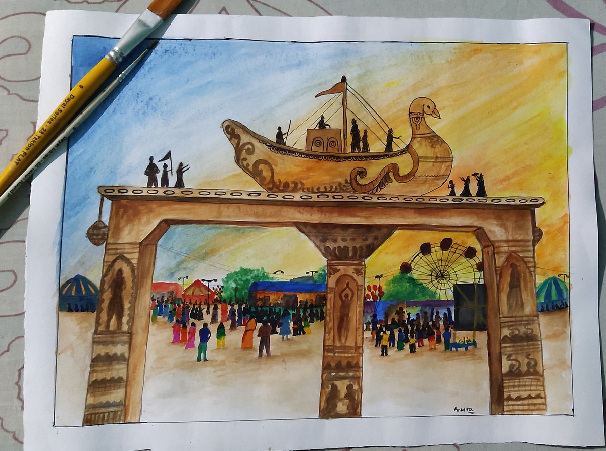 AnkiySahoo's tweet photo. Try to paint Balijatra .(ବାଲିଯାତ୍ରା)
.
.
.
.
#Baliyatra #BaliJatra #BaliJatra2022 #TraidFair #CuttackBaliyatra
#cuttack #opentradefair #balijatraground #odishafestival #padwomen #ankitasahoo #myartwork #odishaartist #dhenkanal #artbyankita #artist #art #watercolorpainting https://t.co/zl5xutpGkE
