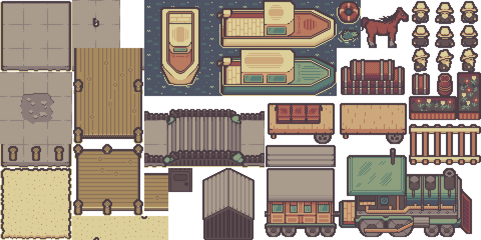 slum_berry's tweet photo. 1920s Village (and haven) Tileset! #pixelart #gameart https://t.co/8KyLW7EbJW