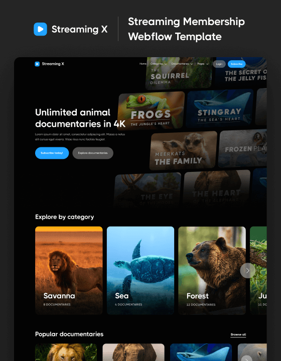 FlowSites's tweet photo. Streaming XĀ is a new Webflow template in theĀ AppĀ category. It supportsĀ EcommerceĀ andĀ CMSĀ and sells forĀ $99 USD. #webflow #webflowtemplate #flowsites #Apptemplate https://t.co/k4jQ6a88rf https://t.co/SyWPtRSigq