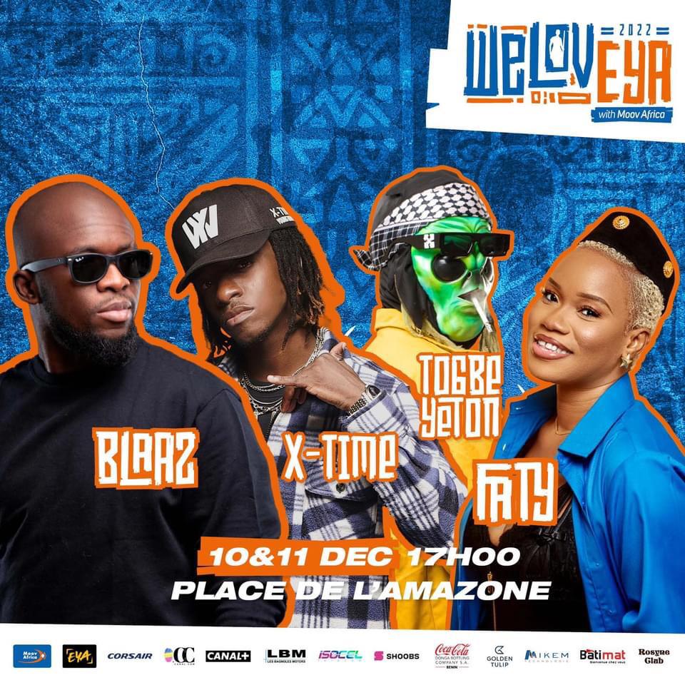 Coucou mes préférés🥰🥰! Rejoignez moi sur la scène du festival WE LOVE EYA avec toute la crème de la musique béninoise et internationale

RDV les 10 et 11 Décembre à la place de l'Amazone. Ne ratez pas ça!🔥 biiiisous🥰🥰🥰

#Faty
#WeLoveEya