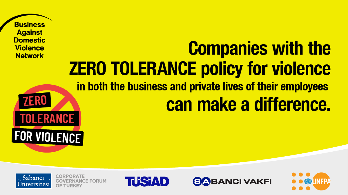 unfpaturkiye's tweet photo. Companies that are concerned about #DomesticViolenceCases can make a difference for employees with Zero Tolerance policy!🚫
❗#BADVNetwork is a network of companies that believe in their own transformative power and collaborations for the welfare of their employees and society. https://t.co/jjj63oRIj5