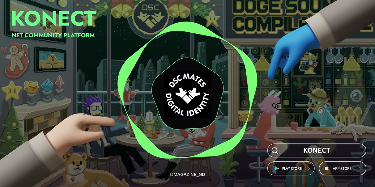 KONECT에  DSC가 Connect ! <a href="/dogesoundclub/">Doge Sound Club 🟨</a> 
 
클레이튼 근본 DSC 여러분들 환영합니다 :)

$klay
NFT, 이제 오프라인에서 힙하게 ! #KONECT
프로젝트를 추가하고 싶다면? 👉 bit.ly/3yB8LqL
KONECT 지갑 연결방법 👉 bit.ly/3eh1EgB