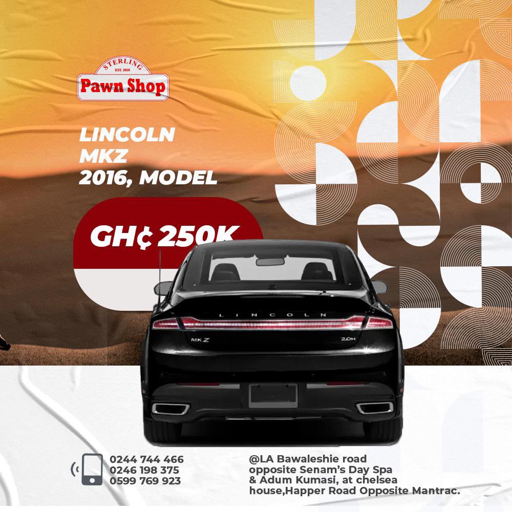 SterlingPawnsh2's tweet image. LINCOLN
MKZ
2016, MODEL

DV *

AVAILABLE at the stated Price 🔻

 Kindly Contact us Now on 0244744466 or 0246198375 for a great deal.

#Ghana #Pawn #needcash #sterlingdevelopers #home #sterlingdeveloperspawnshop #sterlingdeveloperspawn #gadgetbro #gadgetbro9 #ghanapawn