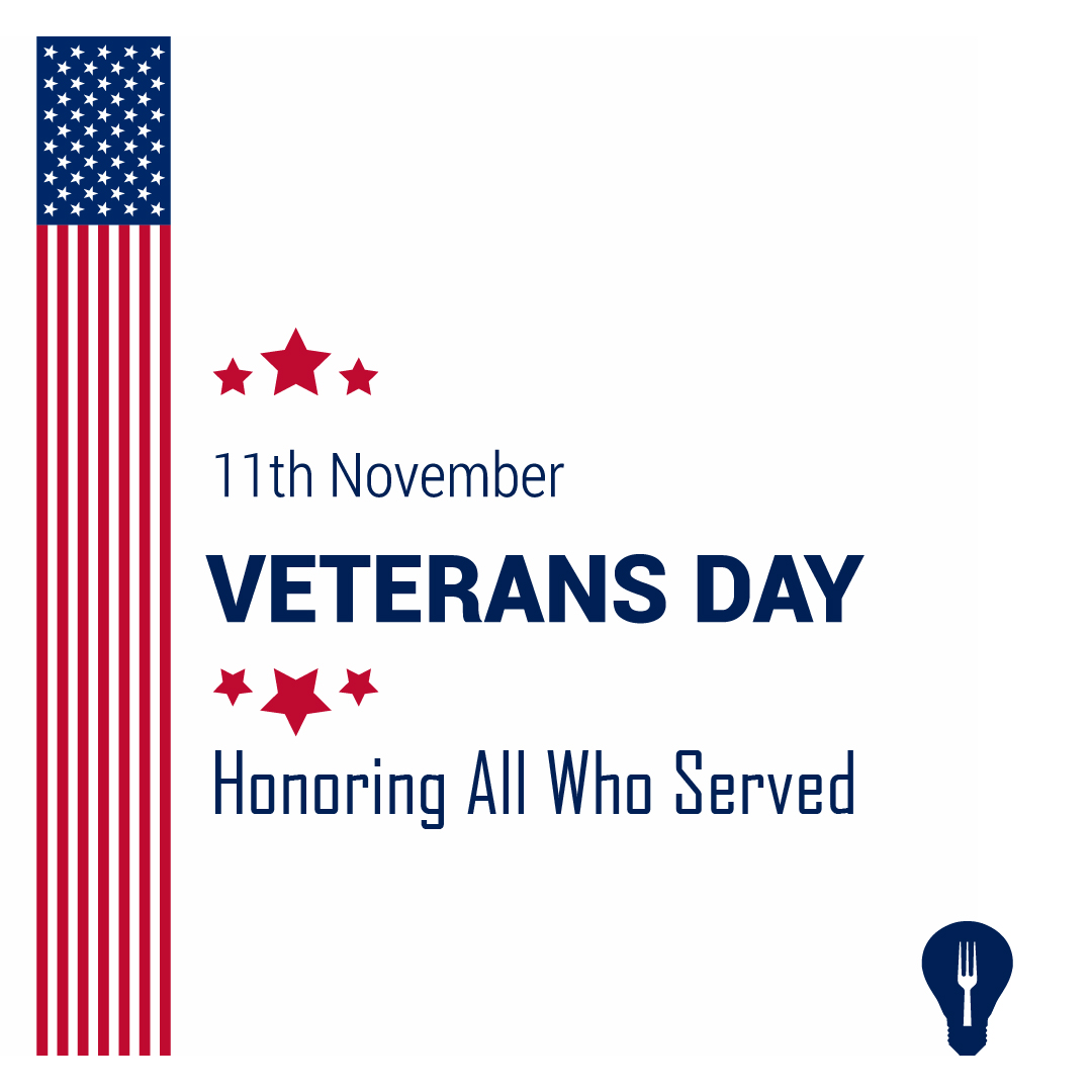 Thank you for your service to our country. We are grateful for you and your sacrifice! We honor you on this Veterans Day and  thank you for your continued support of our company.