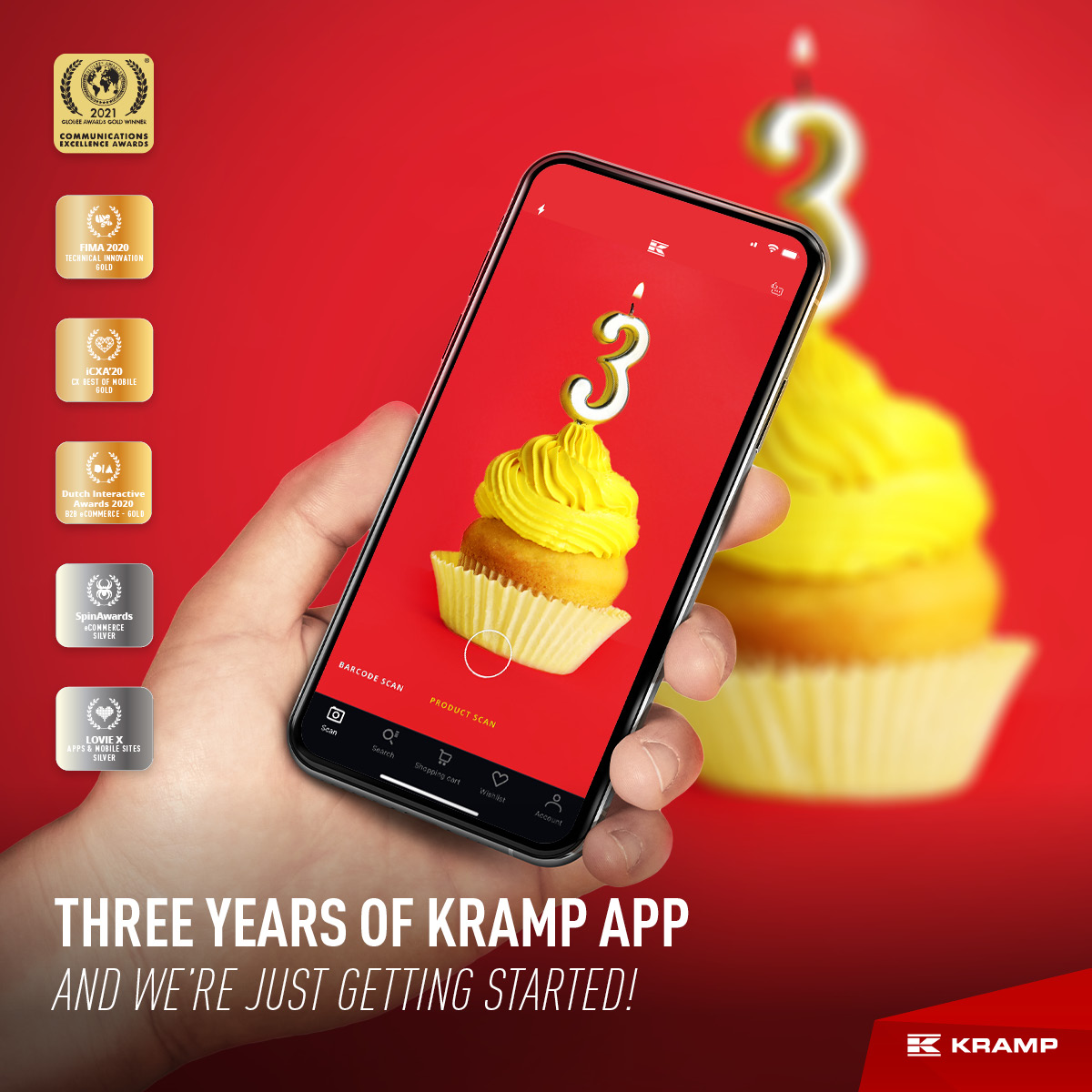 Birthday alert!🎂 On a day like today, three years ago, we were launching our Kramp App. It was a huge milestone in our digital transformation as a digitally driven and future-proof company. #krampapp #3years
