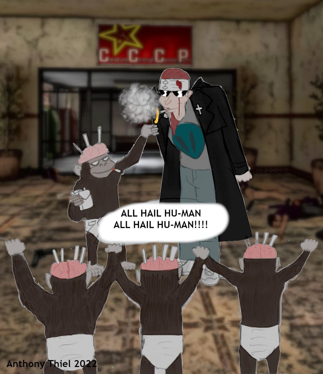 TheREALDeadfish's tweet photo. @RWSstudios A bit late on this one, wanted to take the helper monkey pic from Postaltober and add some color #Postal2PL https://t.co/fn0RWznj3A