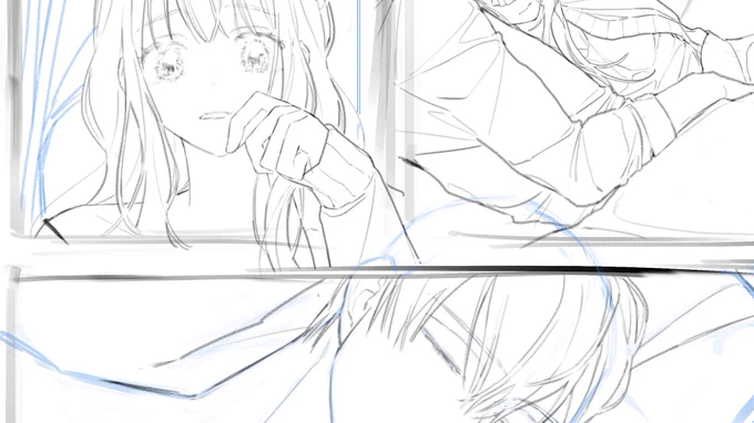 Skeb進捗!3枚目の下描きを描いてます!
描くの遅い!!!もっと早く描けるようになりたい!!!😭 