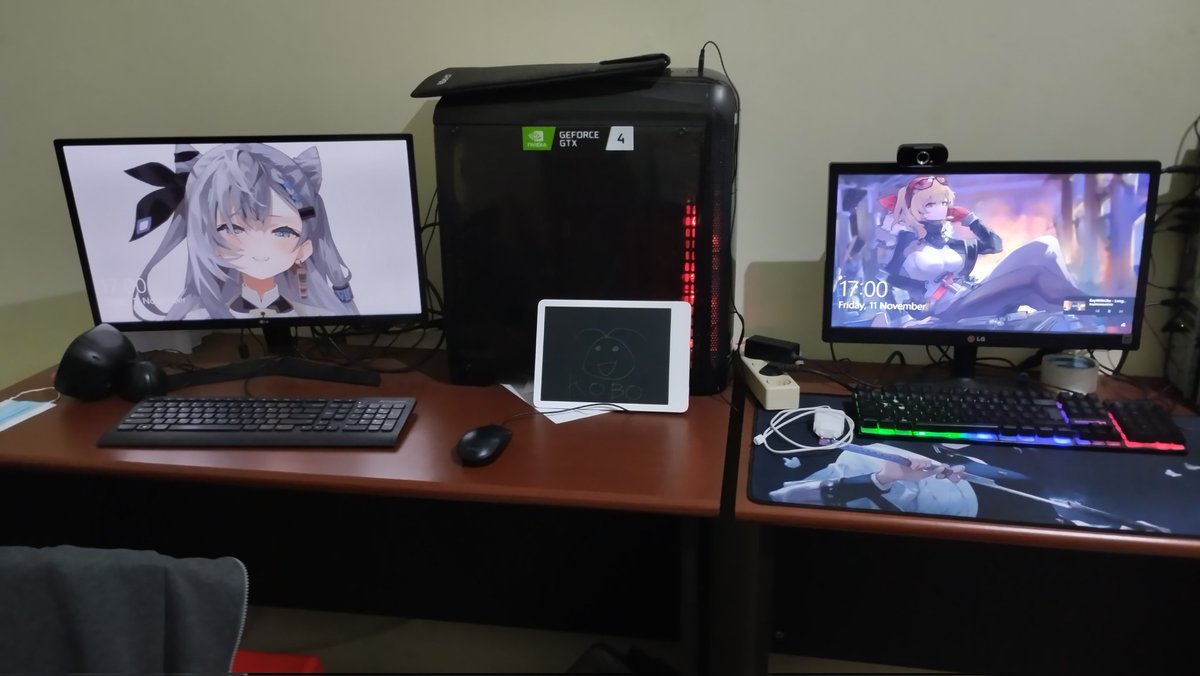 BanDalamMotor's tweet photo. Wallpaper PC Kantor .. 
w/ @Jerry_Ng0
#HololiveID
@kobokanaeru 
@kaelakovalskia 
@vestiazeta https://t.co/ugYl3N3CVY