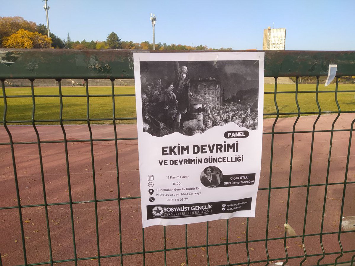 ODTÜ |

Ekim Devrimi ve Devrimin Güncelliği paneline çağrılarımız sürüyor. 13 Kasım Pazar günü devrimin güncelliğini konuşmak için <a href="/GunebakanGenc/">Günebakan Gençlik Kültür Evi</a>'de buluşalım.