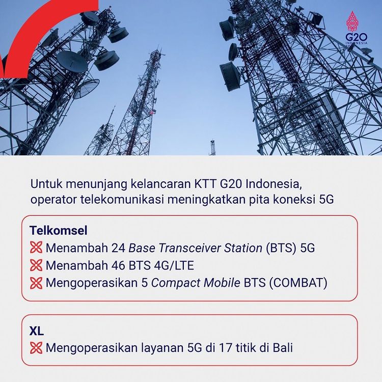 Itjen_Kemendes's tweet photo. #SobatDesa, Pemerintah mulai menyiapkan landasan transisi jaringan menuju konektivitas generasi kelima atau yang dikenal dengan 5G. Pelaksanaan KTT G20 di Bali diharapkan menjadi momentum penerapan jaringan tersebut secara massal di Indonesia.
#G20Indonesia
#G20Updates
#KDPDTT https://t.co/yOwatgLCbh