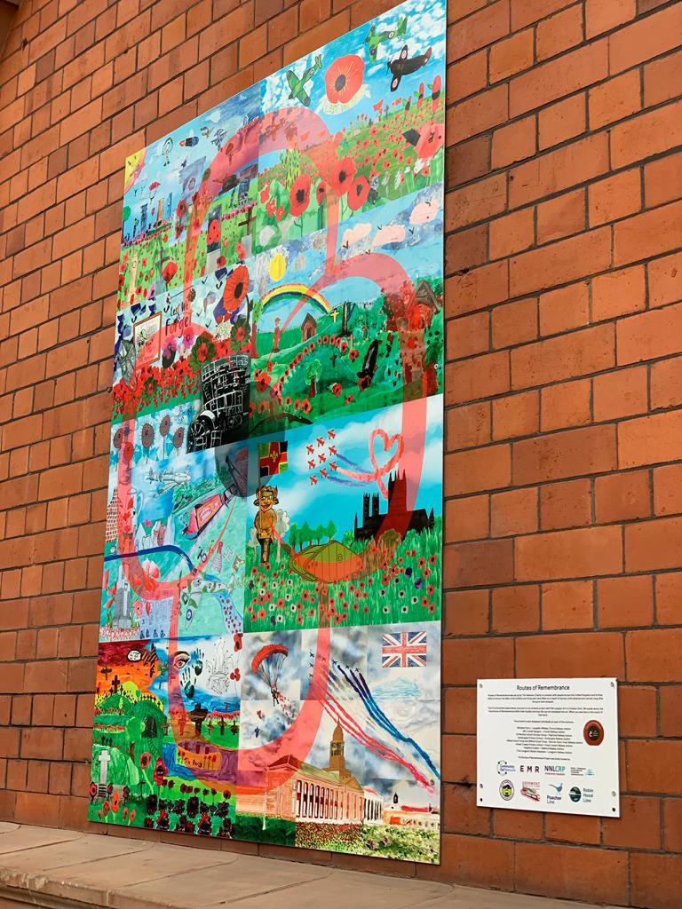 EMR Community Rail (@emcommunityrail) on Twitter photo Our Remembrance Service in Nottingham to lay our wreaths for <a href="/RemembeRoutes/">Routes of Remembrance 🚄🌸🚢🌸✈️🌸🚁🌸</a> took place this morning. We were delighted that <a href="/RHUBARBFARM1/">RHUBARB FARM</a> & @MelLangtonArt could join us and see their Remembrance artwork at the station too #LestWeForget #remembranceday2022 <a href="/CommunityRail/">Community Rail Network</a> Our Remembrance Service in Nottingham to lay our wreaths for <a href="/RemembeRoutes/">Routes of Remembrance 🚄🌸🚢🌸✈️🌸🚁🌸</a> took place this morning. We were delighted that <a href="/RHUBARBFARM1/">RHUBARB FARM</a> & @MelLangtonArt could join us and see their Remembrance artwork at the station too #LestWeForget #remembranceday2022 <a href="/CommunityRail/">Community Rail Network</a>