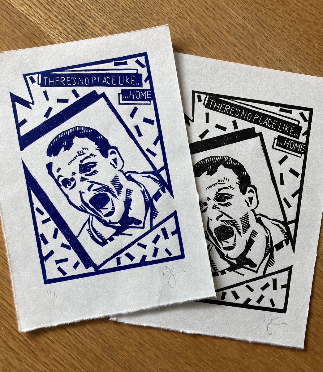 SouthRoadPrint's tweet photo. Available now - this #linocut of the Sicilian saviour of the San Siro, the icon of Italia 90, the king of calcio - Salvatore “Toto” Schillaci! Remember when the World Cup was a good thing? https://t.co/70nzxnTjbt https://t.co/8qT8nW3RYM
