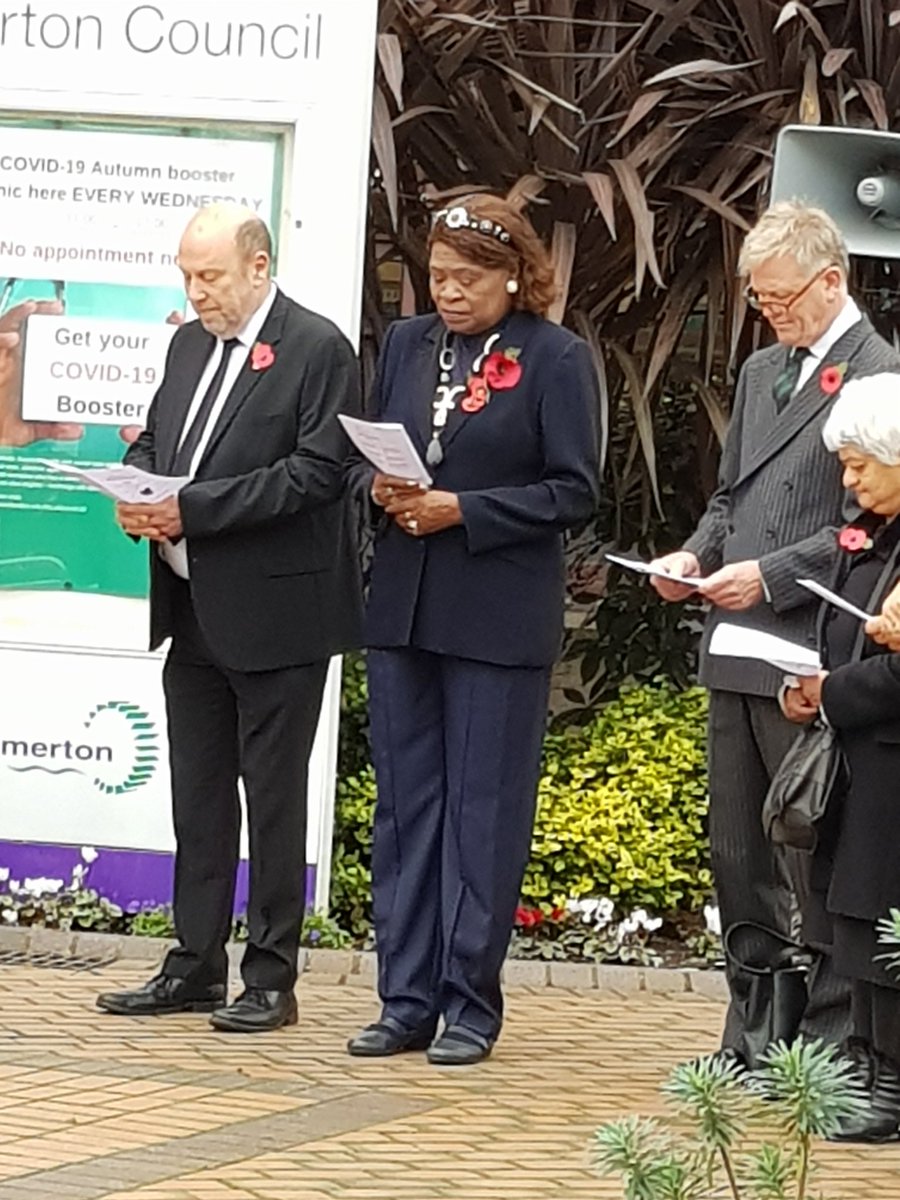 Armistice day 2022 Remembrance service at the Civic Centre London Borough of Merton this morning.  We will remember them. <a href="/Merton_Council/">Merton Council</a>