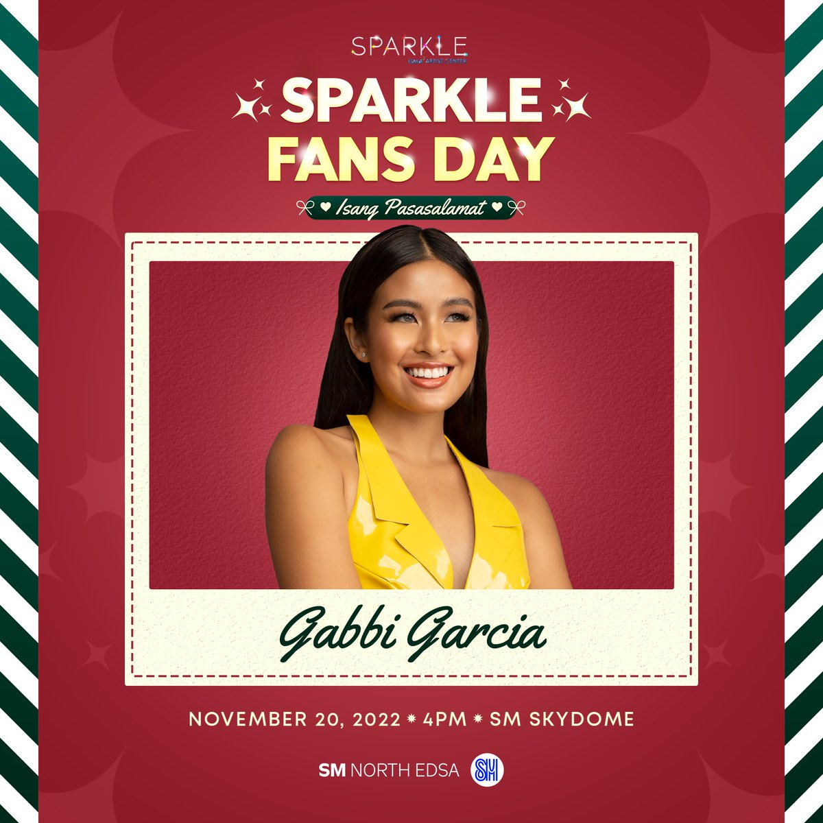 Sparkle_GMA's tweet photo. Catch these beautiful ladies and more at the ‘Sparkle Fans Day: Isang Pasasalamat’ this November 20 at SM Skydome. 😉 

#SparkleFansDay #GabbiGarcia #SanyaLopez #YsabelOrtega #BiancaUmali https://t.co/lzkjsbKBqW