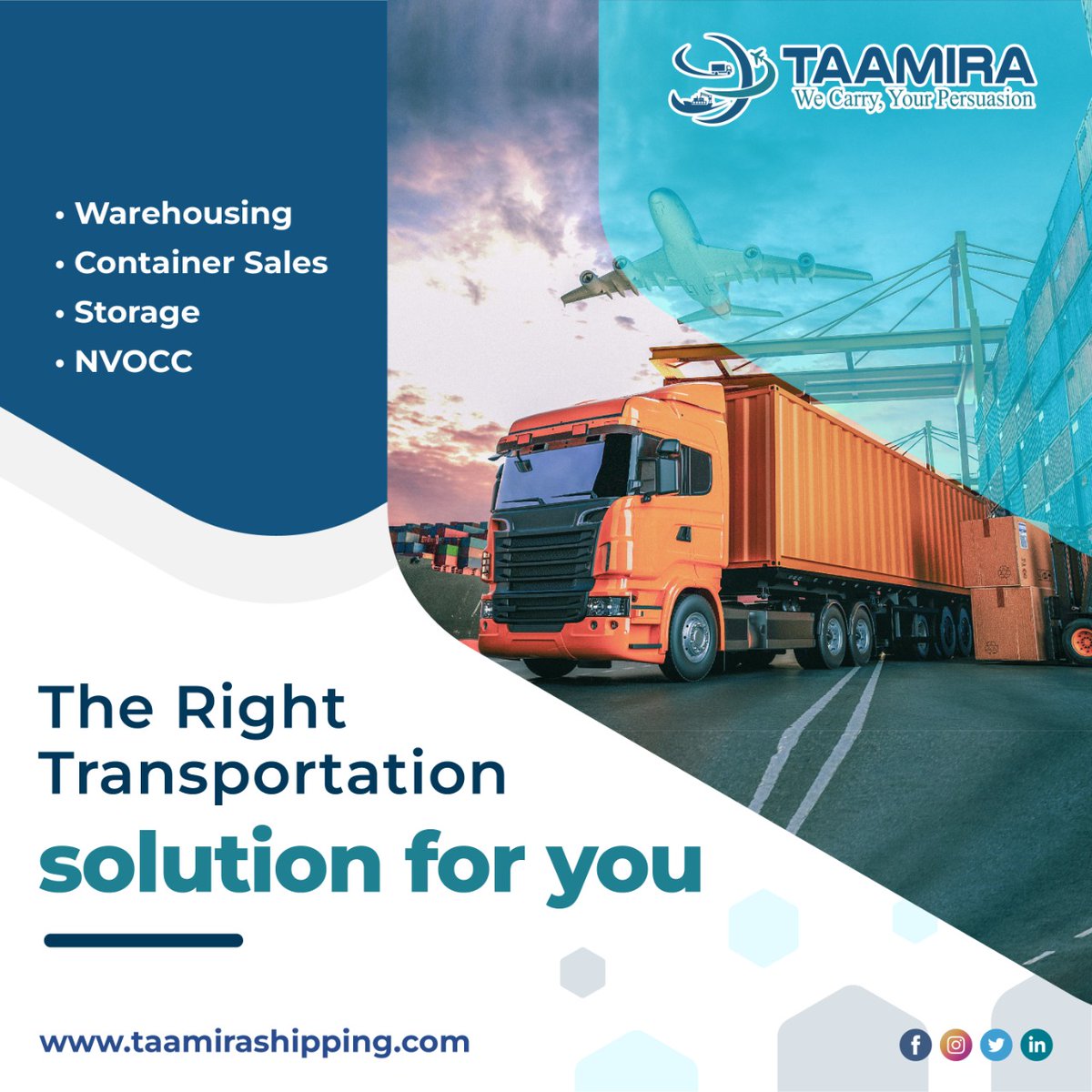 TaamiraLtd's tweet image. #taamirashipping is offering Worldwide #logistsics services at the most adorable price. We change the way you do business by making it easier for you to transfer your cargo across the globe

Pls Call ;- +91 9003094365 /  ganapathi@taamirashipping.com /

#Seafreight #airfreight