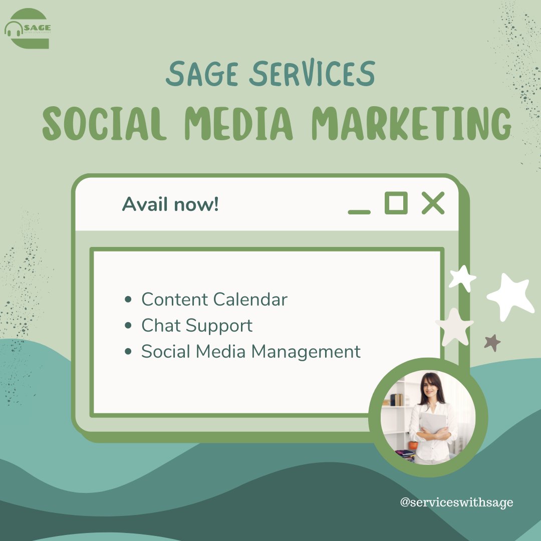 sageVA01's tweet photo. #𝐒𝐄𝐑𝐕𝐈𝐂𝐄𝐒𝐖𝐈𝐓𝐇𝐒𝐀𝐆𝐄
 Not increasing sales? Can't think of the right content ideas? We got you! 📩

#sageva #vaservices #virtualassistant #socialmediamarketing #sageonlineservices #SMM #contentcalendar #assistant #markeing #socmed https://t.co/4xRvR5wXvt
