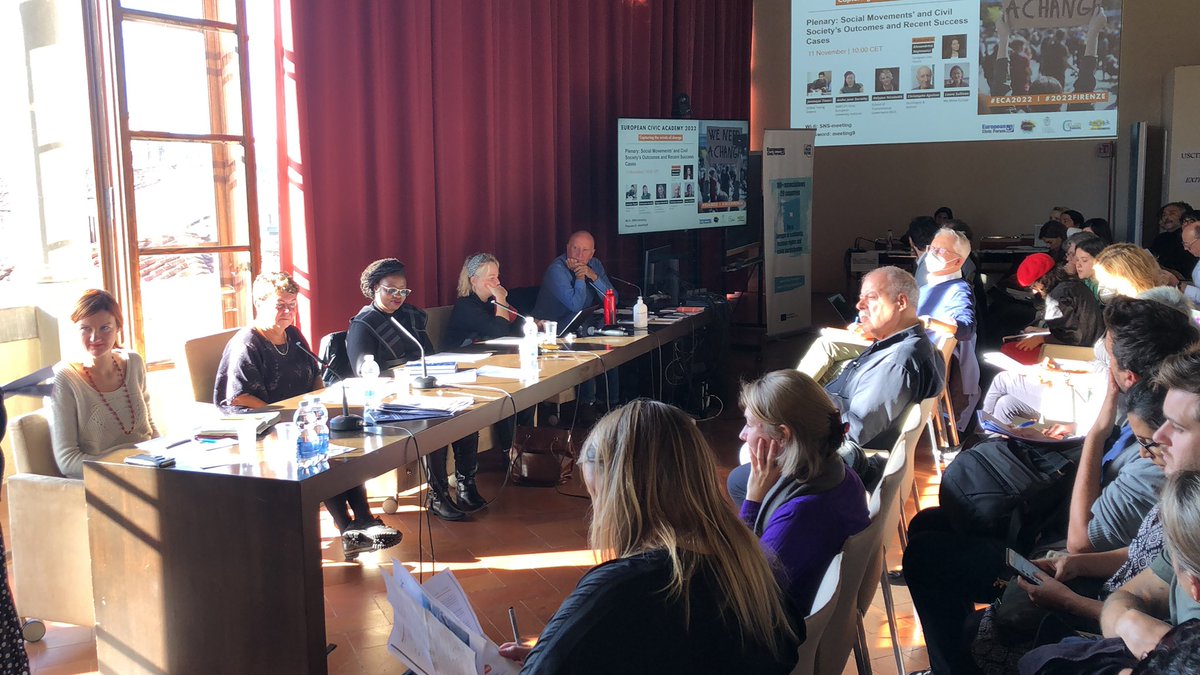 EUCivicForum's tweet photo. After a great opening by Donatella Della Porta, we move on to the panel on outcomes/successes of social movements & civil society
#ECA22 https://t.co/h1GM6u7YJi