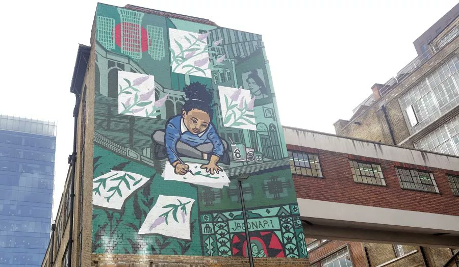 London Met Lab (@londonmetlab) on Twitter photo The exterior wall of London Met's East End Campus unveiled a new mural! Tower Hamlets Council partnered with Whitechapel Gallery to invite local artists to submit design concepts that reflected the area's unique history.
Read the full story here: bit.ly/3Eq4874 The exterior wall of London Met's East End Campus unveiled a new mural! Tower Hamlets Council partnered with Whitechapel Gallery to invite local artists to submit design concepts that reflected the area's unique history.
Read the full story here: bit.ly/3Eq4874