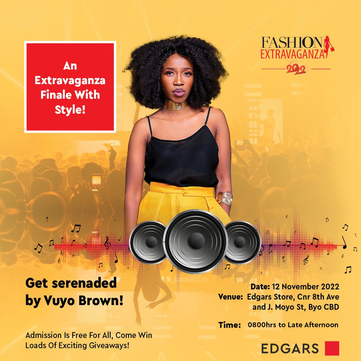 EdgarsZW's tweet photo. @thevuyobrown is ready to kick it with you all at the #EdgarsFashionExtravaganza2022 Finale!
Join us tomorrow as we draw for the winner/s of the #HomeRefresh & #AwesomeCruise + Loads More #ConsolationPrizes!
Don't miss out! https://t.co/XCANzPTElP