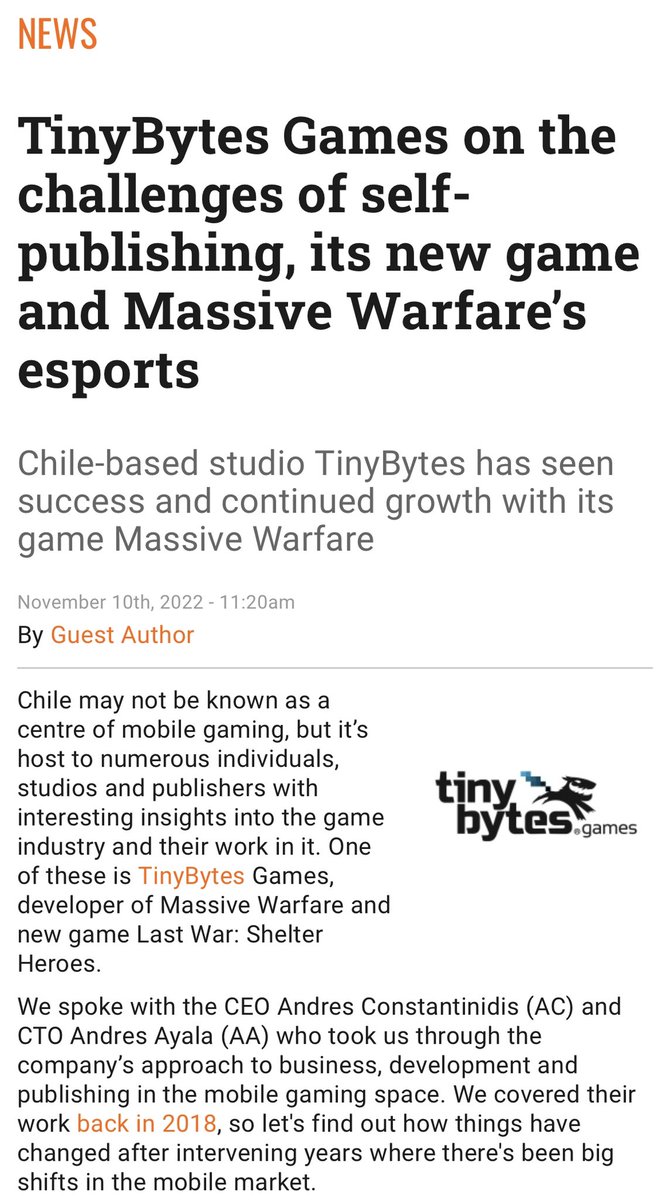 TinyBytesGames's tweet photo. How do we develop and publish our games? How are our games performing? What are our plans for the future? 📰 Find out the answers to these and more questions in this @pgbiz interview to our founders here: 
https://t.co/0fU2YF5wkz https://t.co/YuIYV0po8M