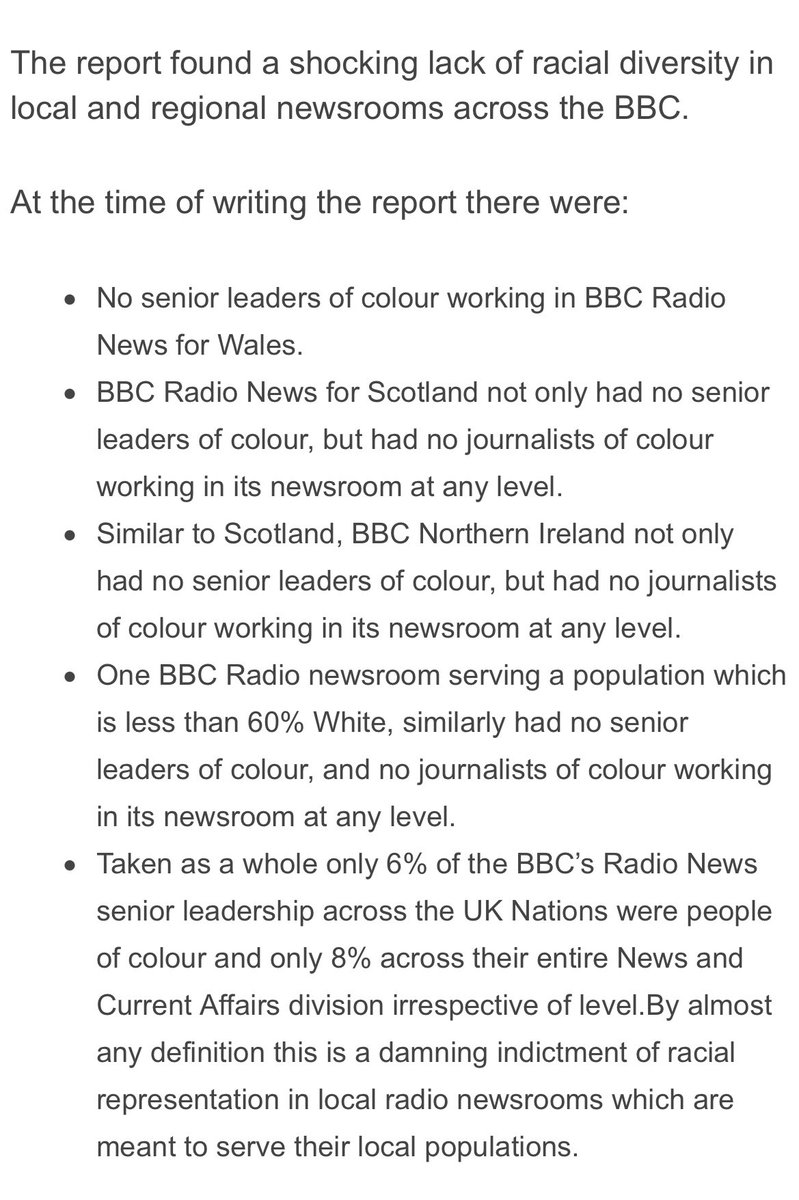 New piece for <a href="/LHC4MD/">Sir Lenny Henry Centre for Media Diversity</a> on how <a href="/BBCNews/">BBC News (UK)</a> local radio already suffer from a serious lack of diversity. New proposed cuts could be a devastating blow to services BBC provides to black and Asian communities, &amp; destroy a valuable pipeline for journos of colour.
bcu.ac.uk/media/research…