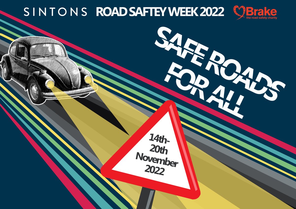 Sintons supports #RoadSafetyWeek 

Why is Road Safety Week so important? Every 22 minutes, someone is killed or seriously injured on a UK road. 

<a href="/Brakecharity/">Brake, the road safety charity</a> #SafeRoadsforAll #roadsafety #vehiclesafety #driversafety