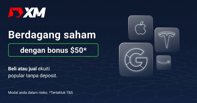 cryptopal_pal's tweet photo. Berdagang saham pada syarikat seperti Google dan Apple, dengan menggunakan $50 bonus tanpa deposit eksklusif daripada XM. ✅ 1000+ saham ✅ Spread rendah ✅ 0 komisen Sertai lebih 5 juta pedagang di XM. #XM_COM https://t.co/vRLuIue5AH