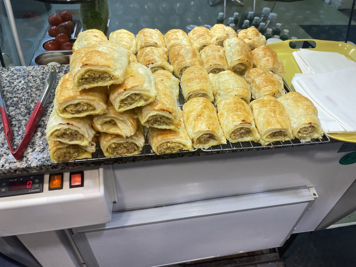#Good morning Everyone From market cafe knutsford freshly made sausage rolls